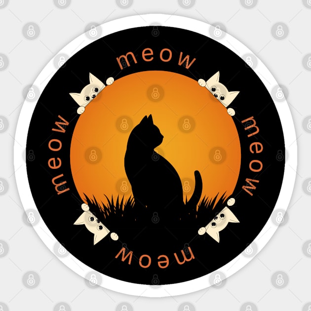 Meow meow Sticker by Tharaka Bandara